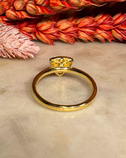 Bague Vintage Or 18 carats &amp; 21 Diamants &quot;Emna&quot;