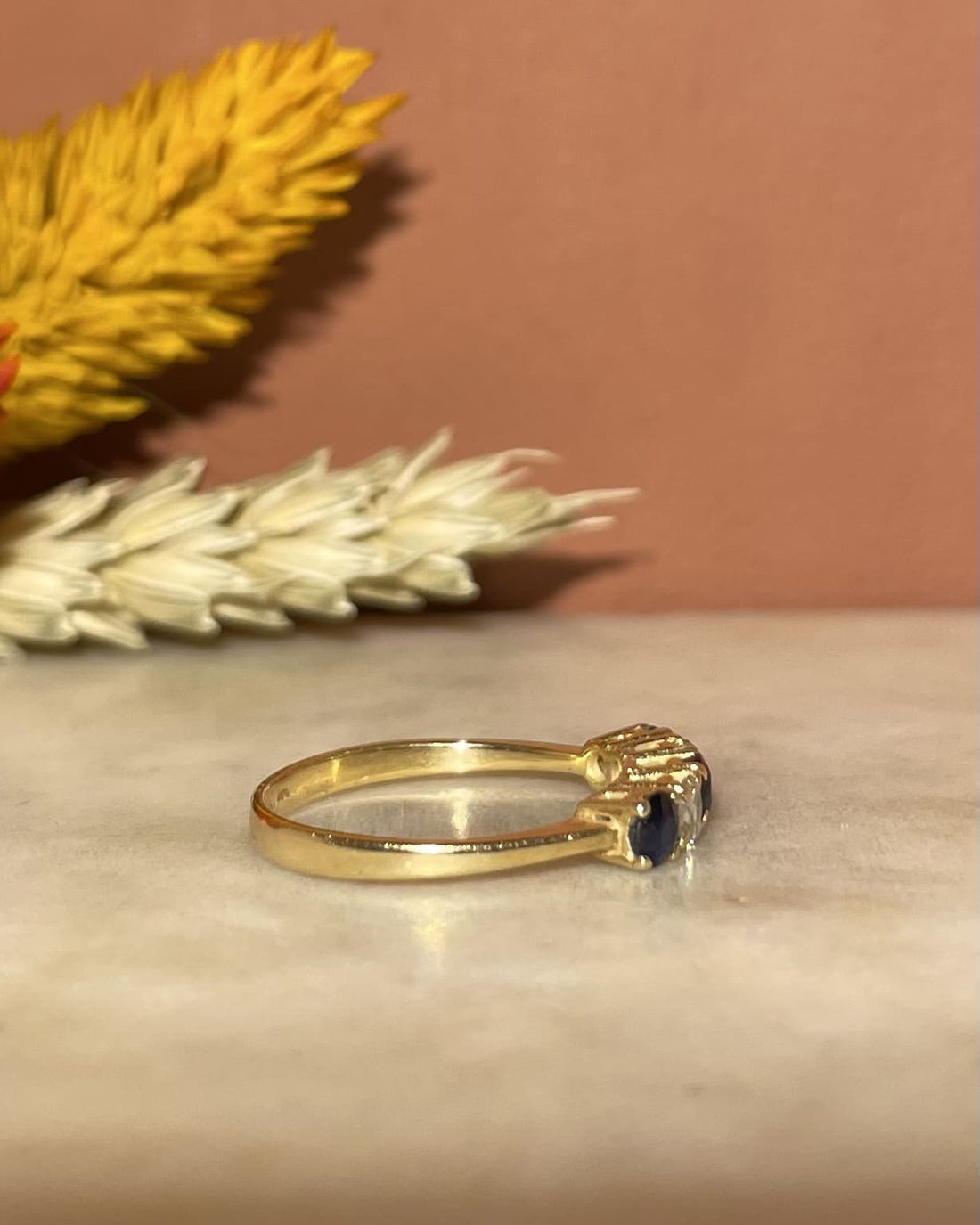 Bague Rivière Saphirs &amp; Diamants &quot;Anaïs&quot;