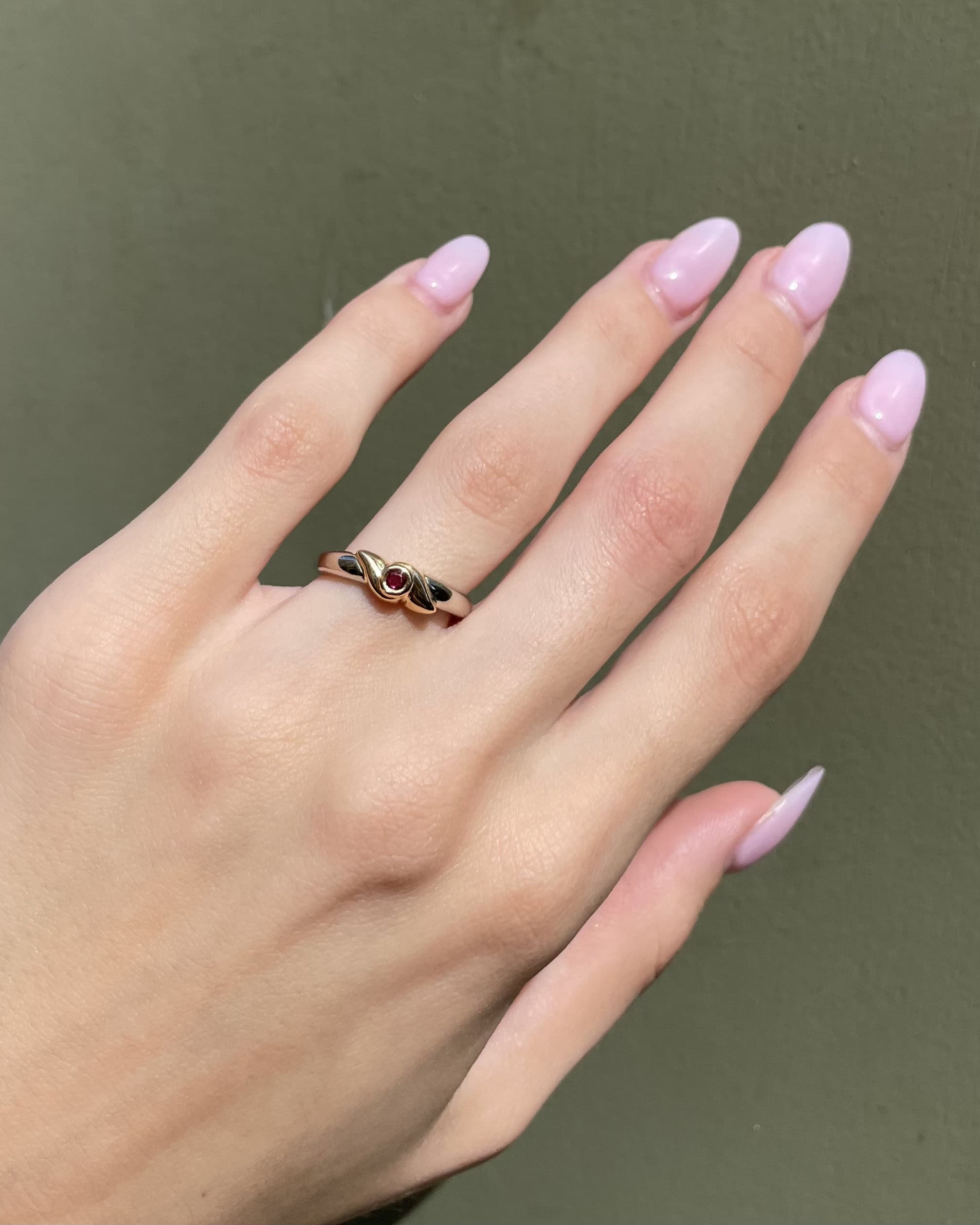 Bague Jonc Rubis deux ors "Sophie"