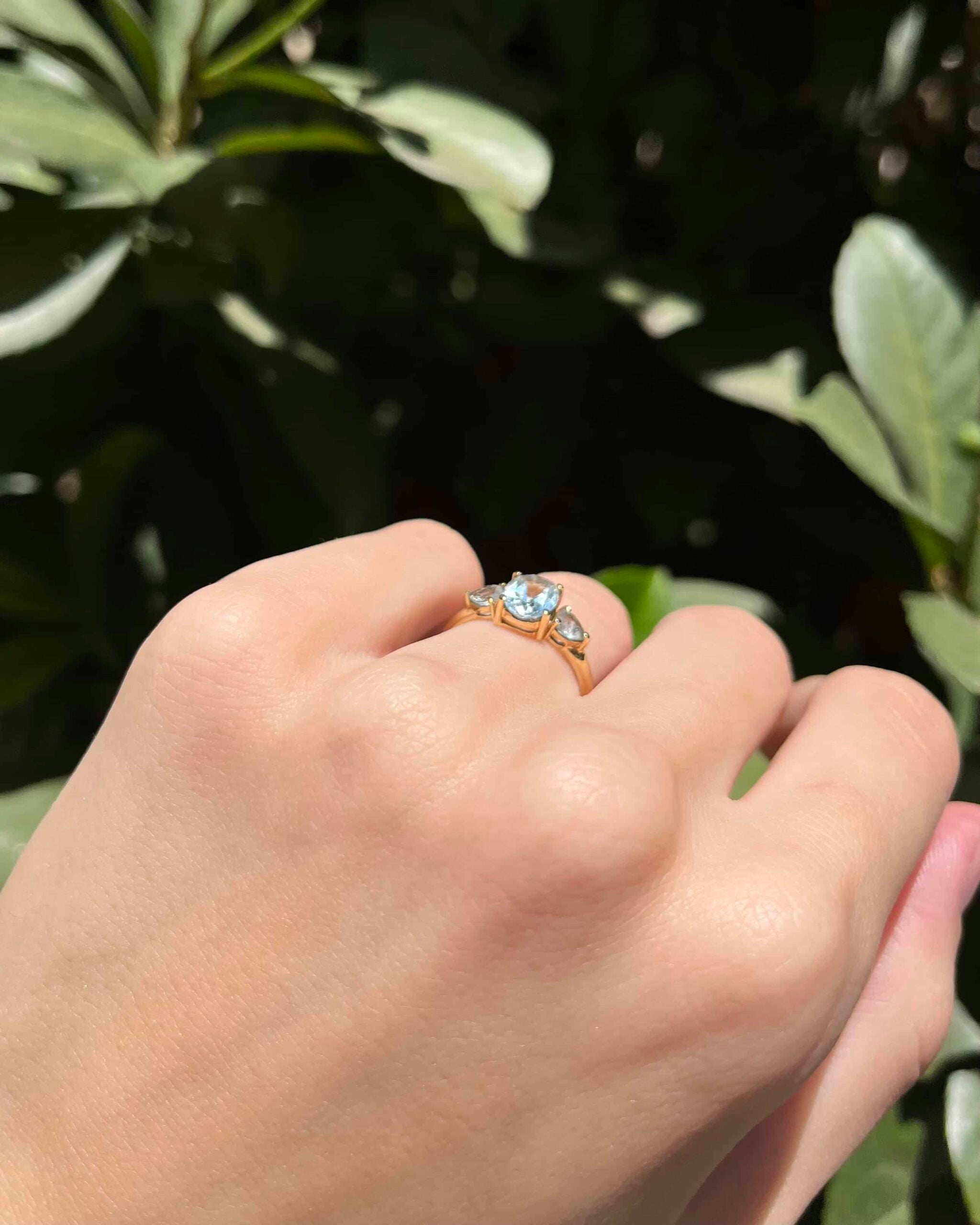 "Nalani" 1.75 carat Topaz Trilogy Ring