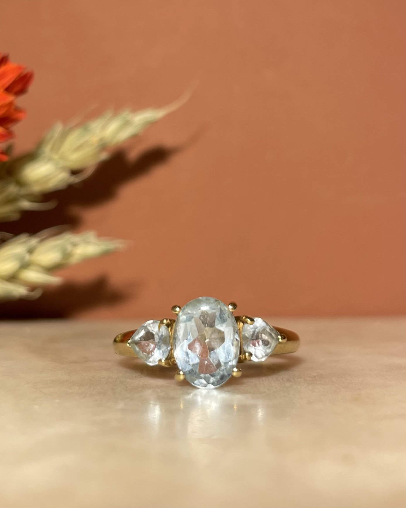 "Nalani" 1.75 carat Topaz Trilogy Ring