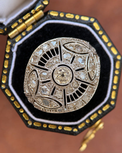 Bague Art-Déco Diamants 0.87 carat "Zeya"