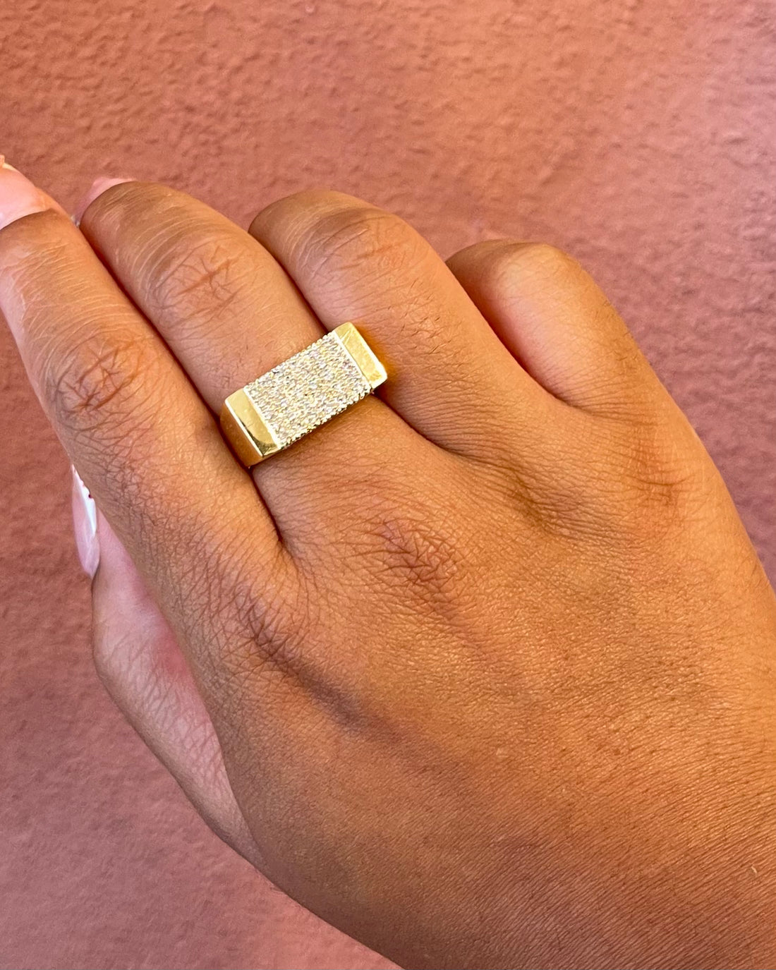 Bague Chevalière Diamants &amp; Or 18 carats 9.91g "Bélinde"
