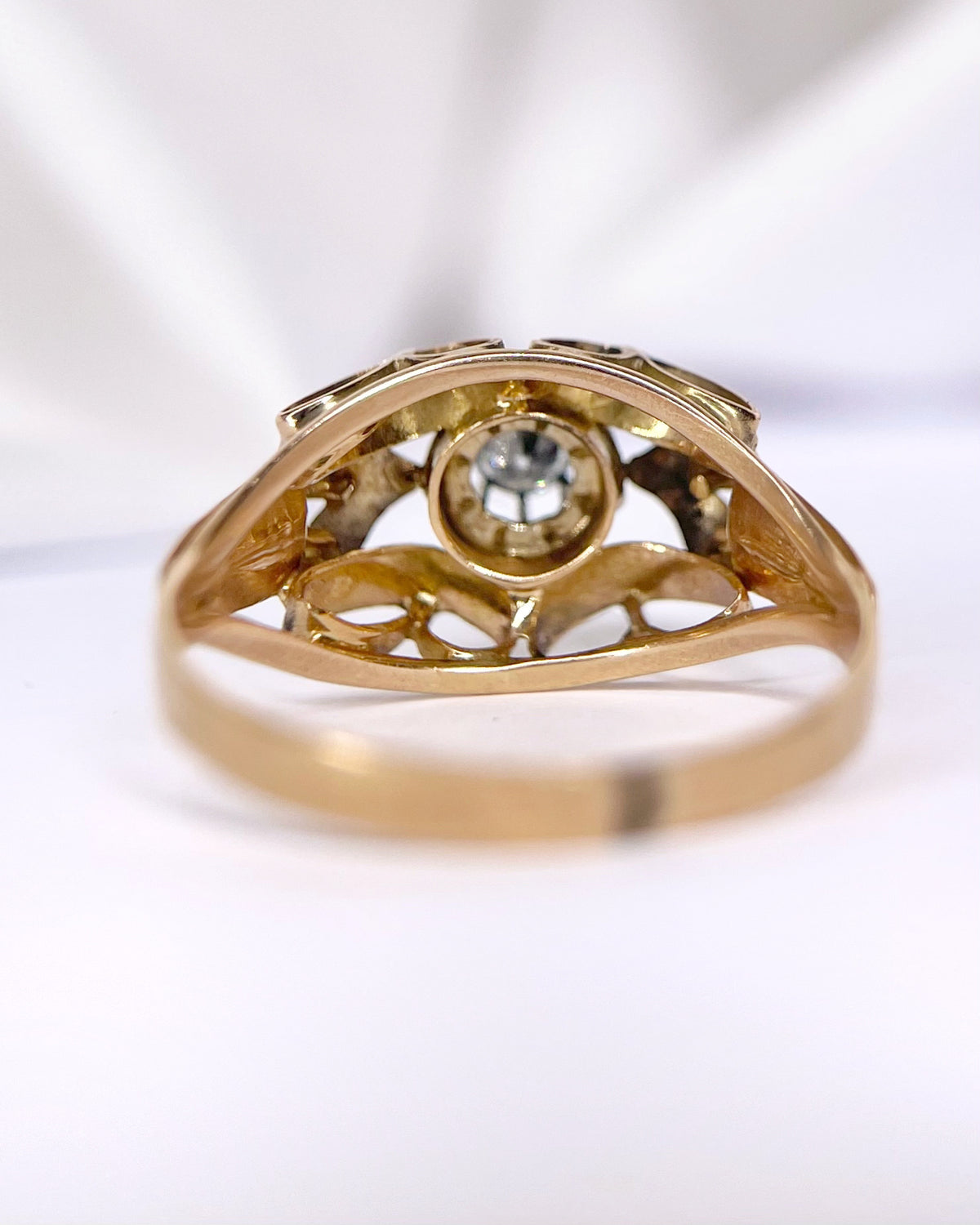 Anillo art déco de diamantes «Paulette»