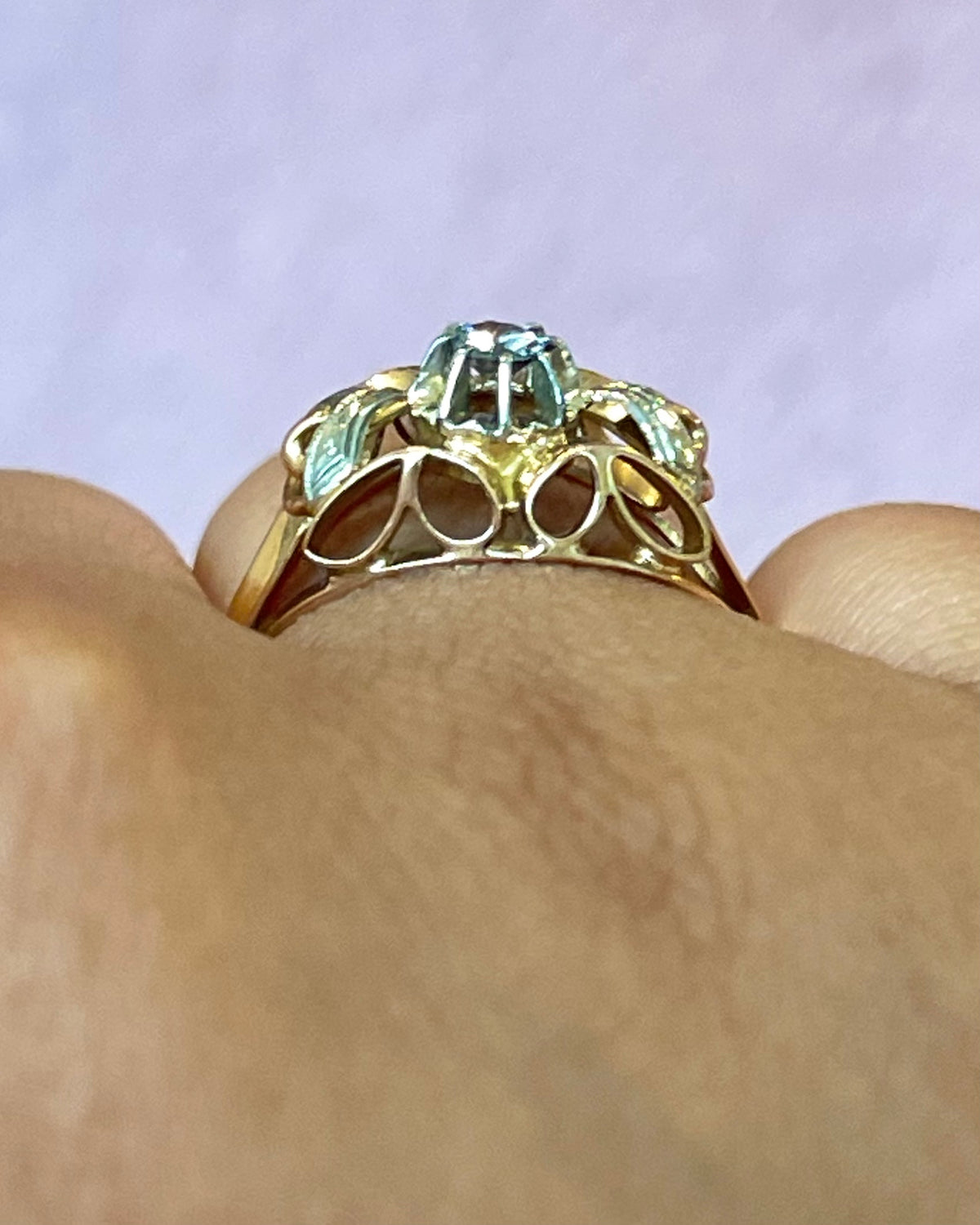Anillo art déco de diamantes «Paulette»