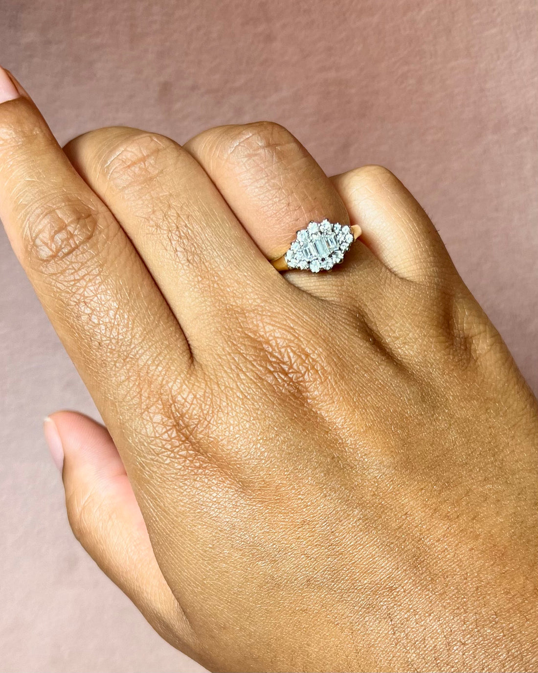 Bague Trilogie Marguerite Diamants 0.66 carat 4.43g "Geraldine"