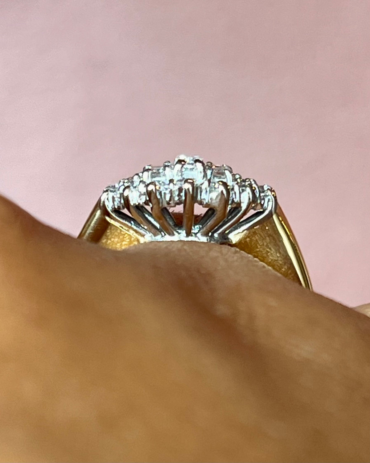 Bague Trilogie Marguerite Diamants 0.66 carat 4.43g "Geraldine"