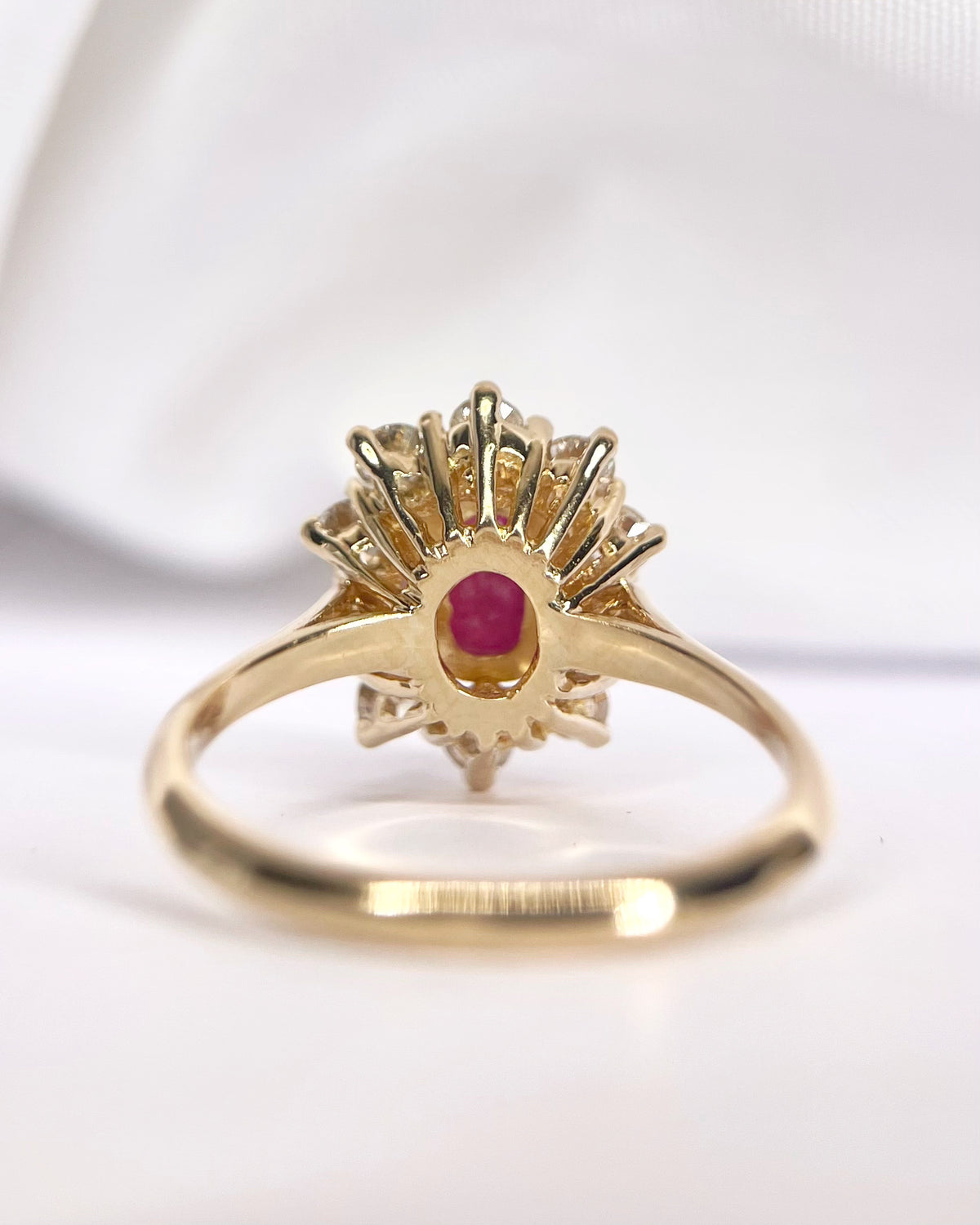 "Rosie" 1.39-carat Ruby &amp; 0.40-carat Diamond Daisy Ring