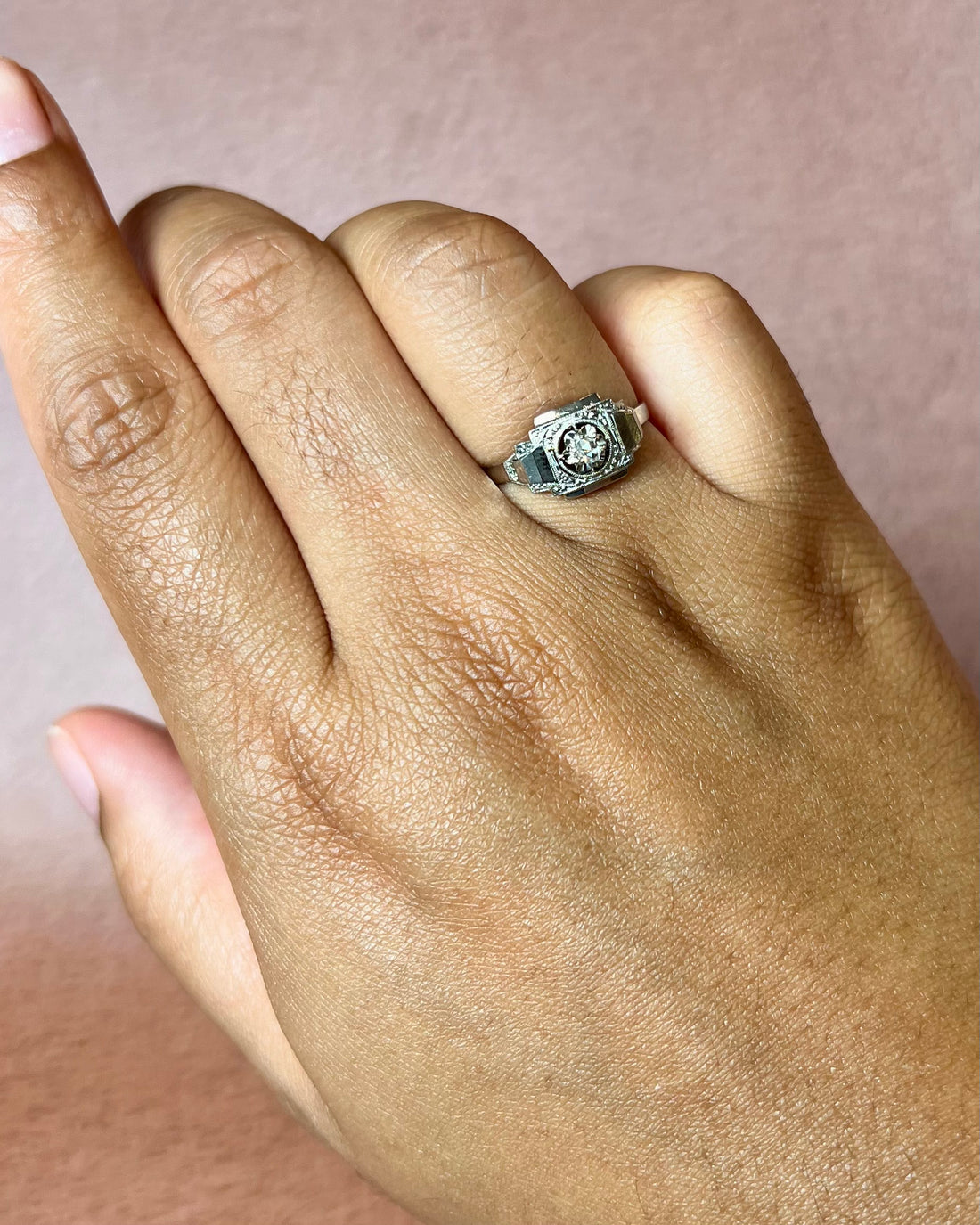 Bague Art-Déco Diamant "Claire"