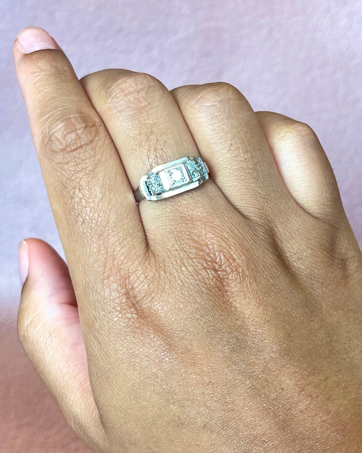 Anillo Art Déco con diamantes de 0.23 quilates «Paul»