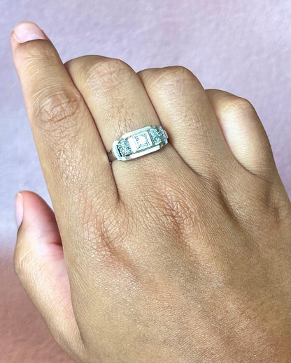 Anillo Art Déco con diamantes de 0.23 quilates «Paul»