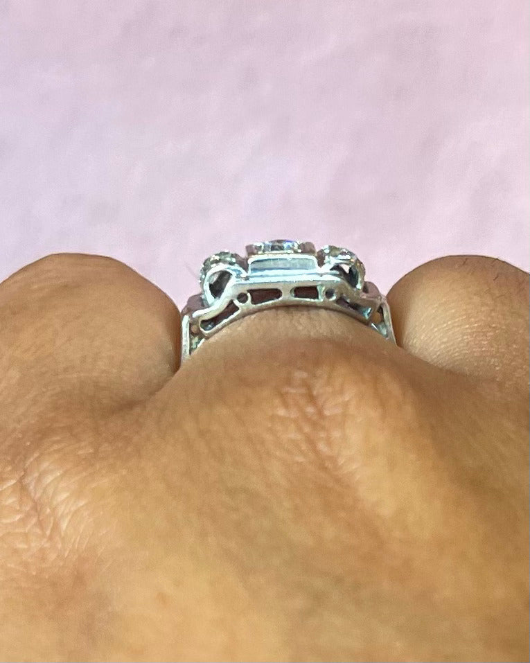 Anillo Art Déco con diamantes de 0.23 quilates «Paul»