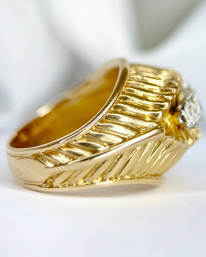 Lally Tank Ring with 1.03 Carats of Diamonds &amp; 18-Karat Gold, 9g