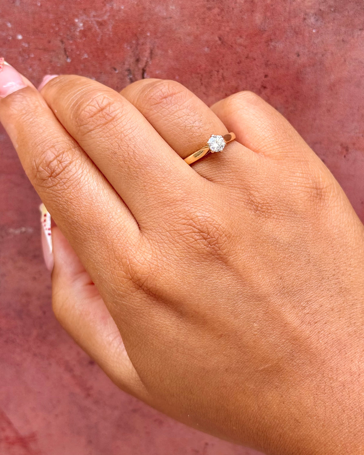 Anillo solitario de diamante de 0.35 quilates H/VS «Odile»