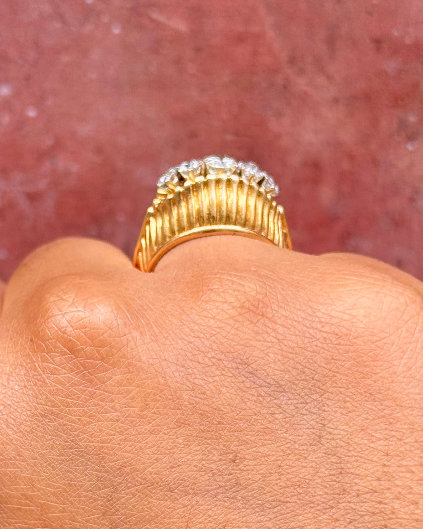 Lally Tank Ring with 1.03 Carats of Diamonds &amp; 18-Karat Gold, 9g