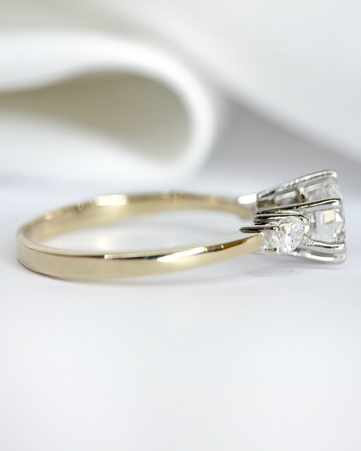 Bague Trilogie Diamants 0.97 carat F/VVS "Henriette"