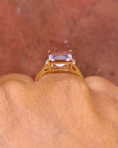 Bague Trilogie Amétrine 3.16 carat &amp; Diamants "Nayra"