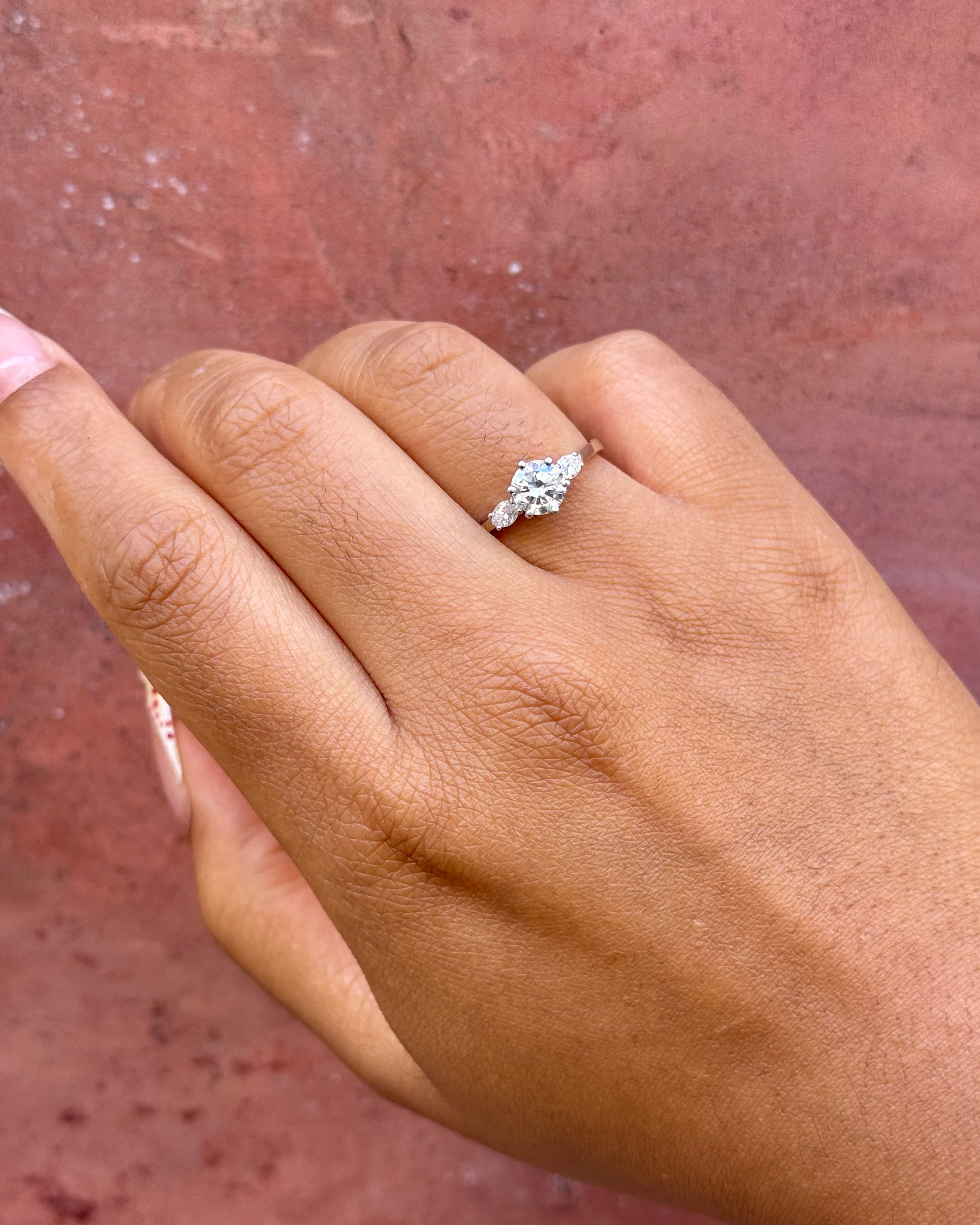 Bague Trilogie Diamants 0.97 carat F/VVS "Henriette"