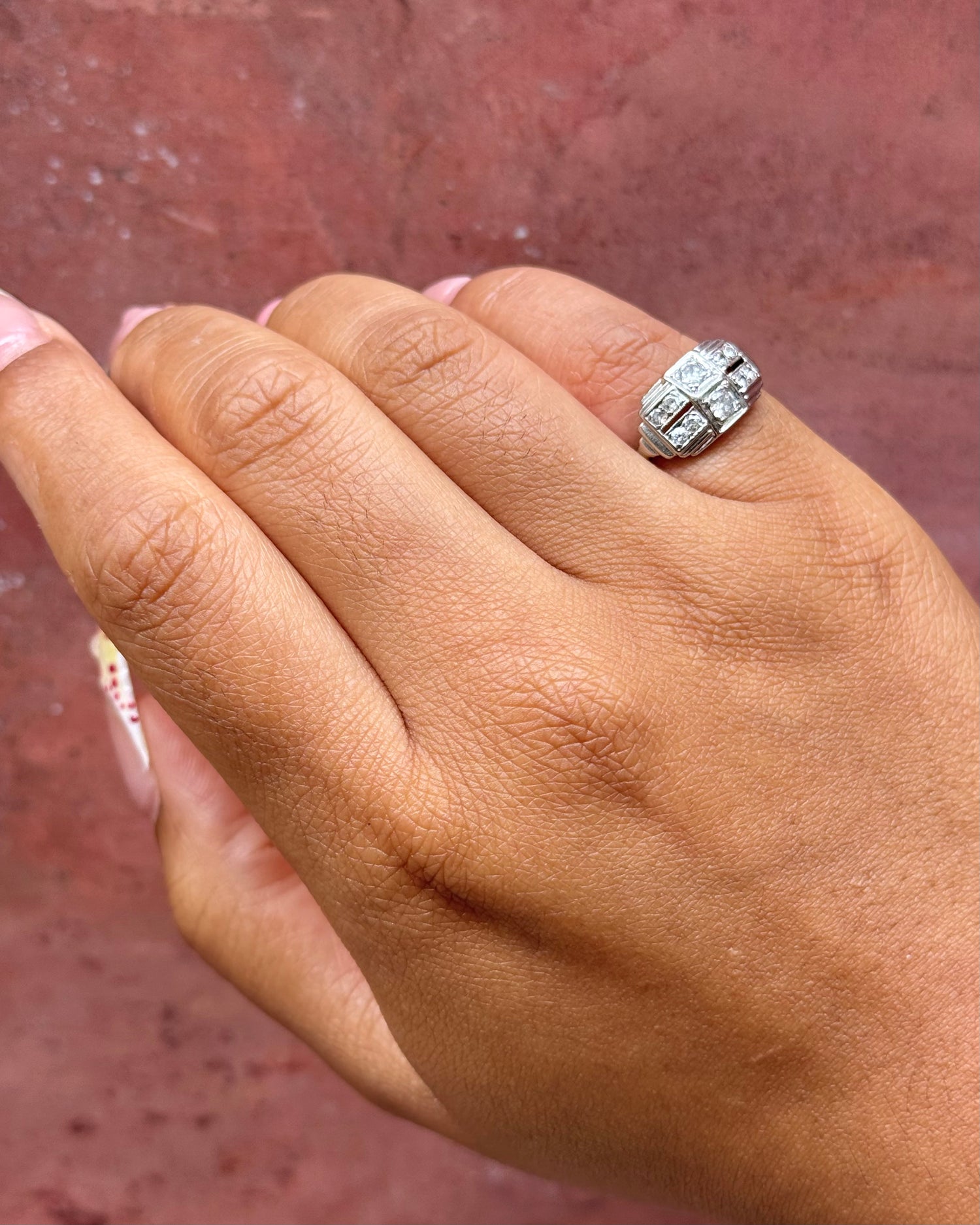 Art Deco diamond ring 0.58 carat "Bérénice"