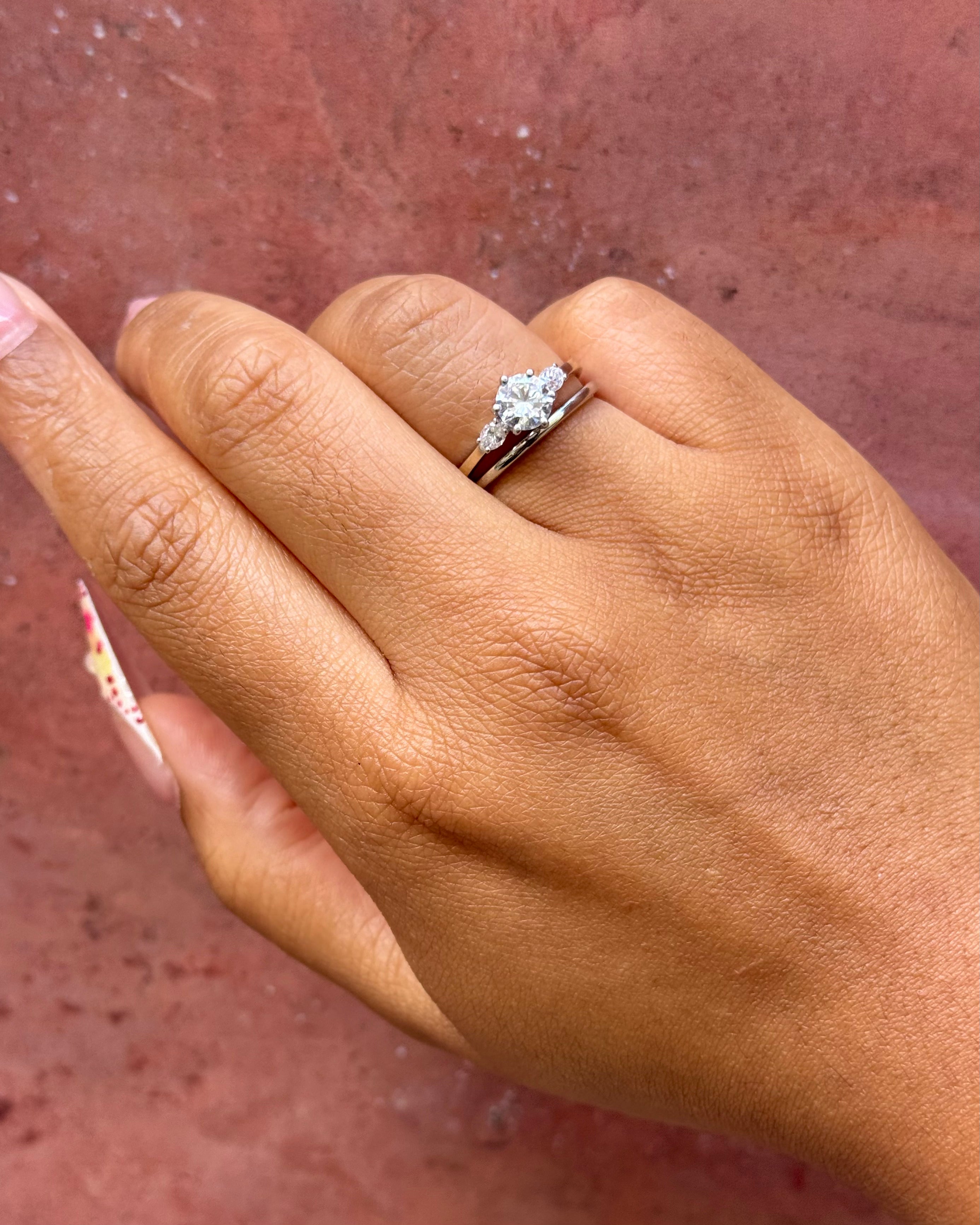 Bague Trilogie Diamants 0.97 carat F/VVS "Henriette"