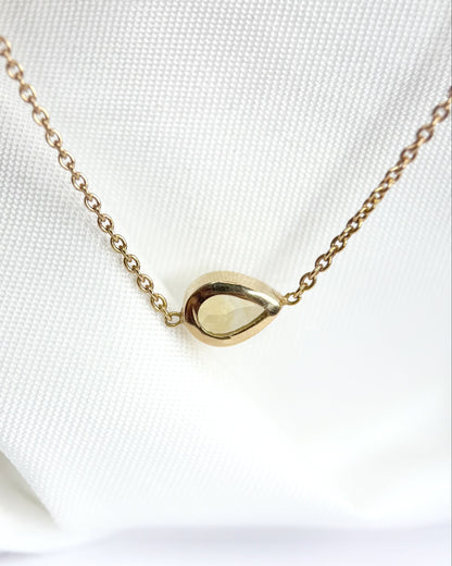 Alexandra citrine necklace, 0.46 carat, 18-karat rose gold, 2.26 g
