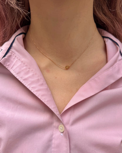 Alexandra citrine necklace, 0.46 carat, 18-karat rose gold, 2.26 g