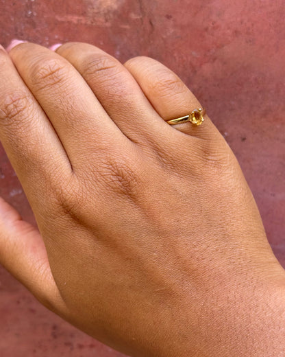Citrine solitaire ring "Aline"