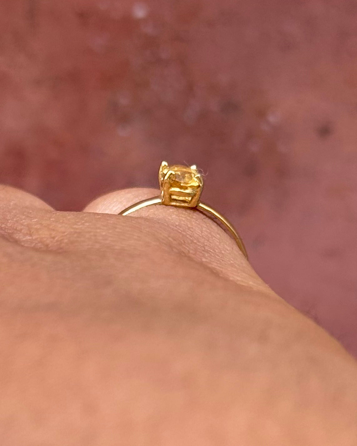 Citrine solitaire ring "Aline"