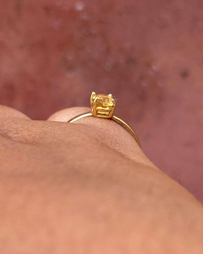 Citrine solitaire ring "Aline"