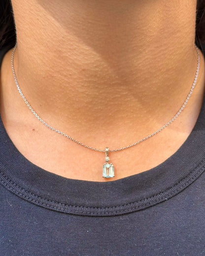 Colgante de aguamarina de 1.55 quilates y diamante «Zelda»