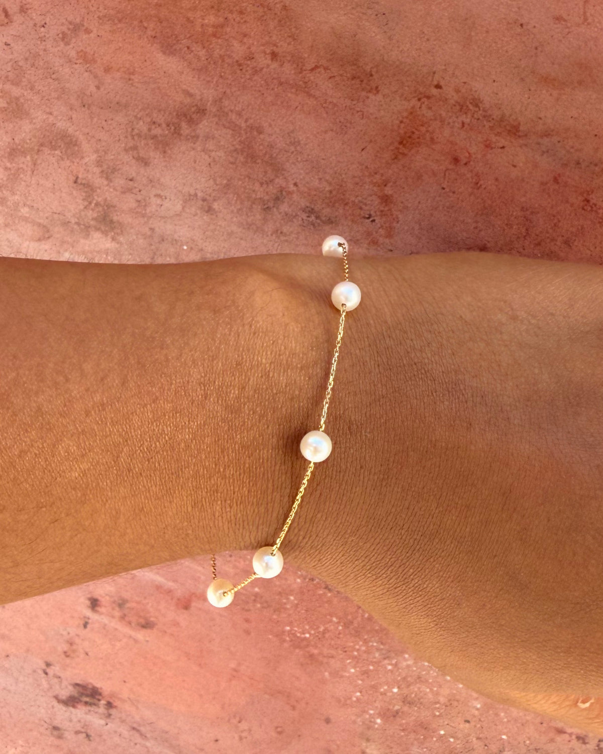 Pulsera de perlas y oro de 18 quilates «Eleonore»