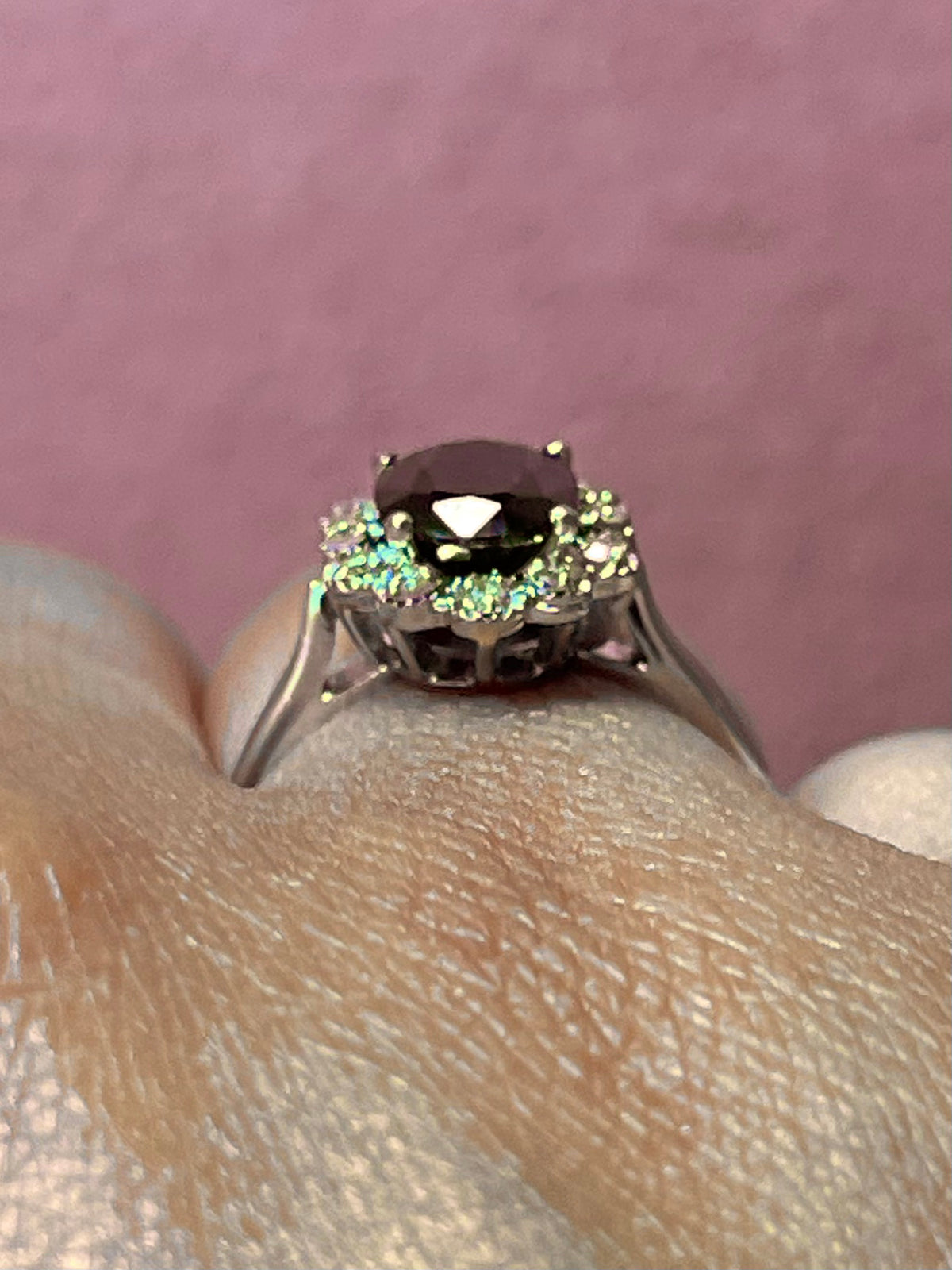 Bague Marguerite Saphir 1.70 carat &amp; Diamants "Delphine"