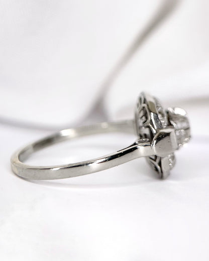 Anillo art déco con diamantes de 0.25 quilates "Ulysse"