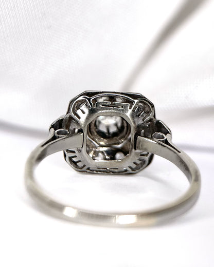 Anillo art déco con diamantes de 0.25 quilates "Ulysse"