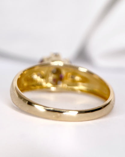 Bague Marguerite Rubis &amp; Diamants "Verika"