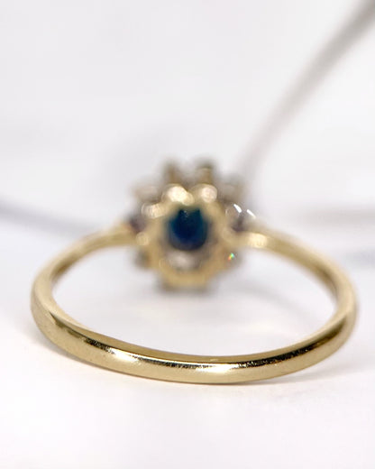 Bague Marguerite Saphir 0.57 carat &amp; Diamants "Margaux"