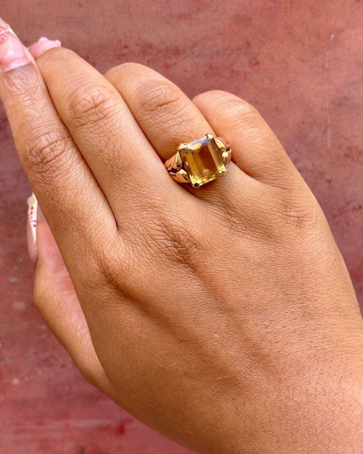 Bague Cocktail Citrine 5.04 carats &amp; Or 18 carats 7.09g "Annette"