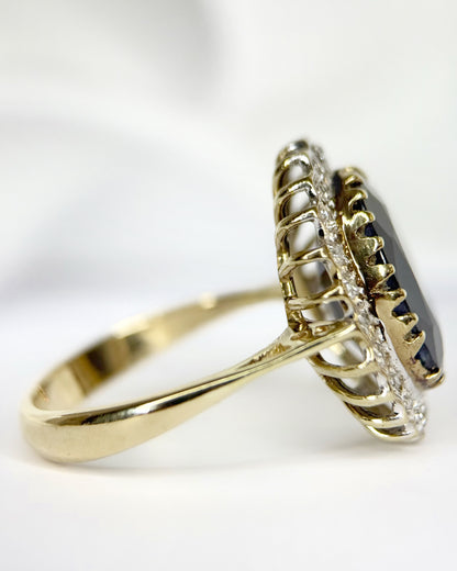 Bague Marguerite Saphir 8.30 carats &amp; Diamants "Hanéia"