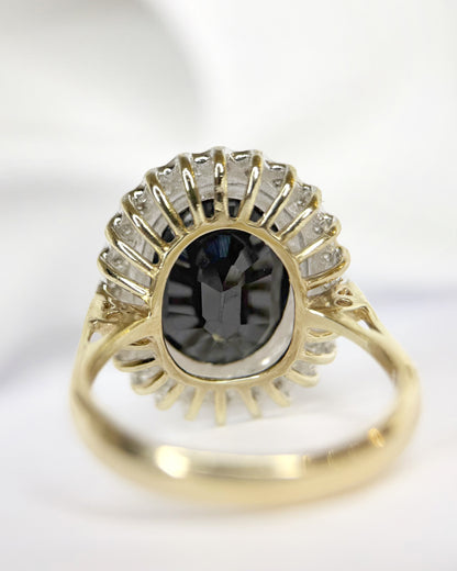 Bague Marguerite Saphir 8.30 carats &amp; Diamants "Hanéia"