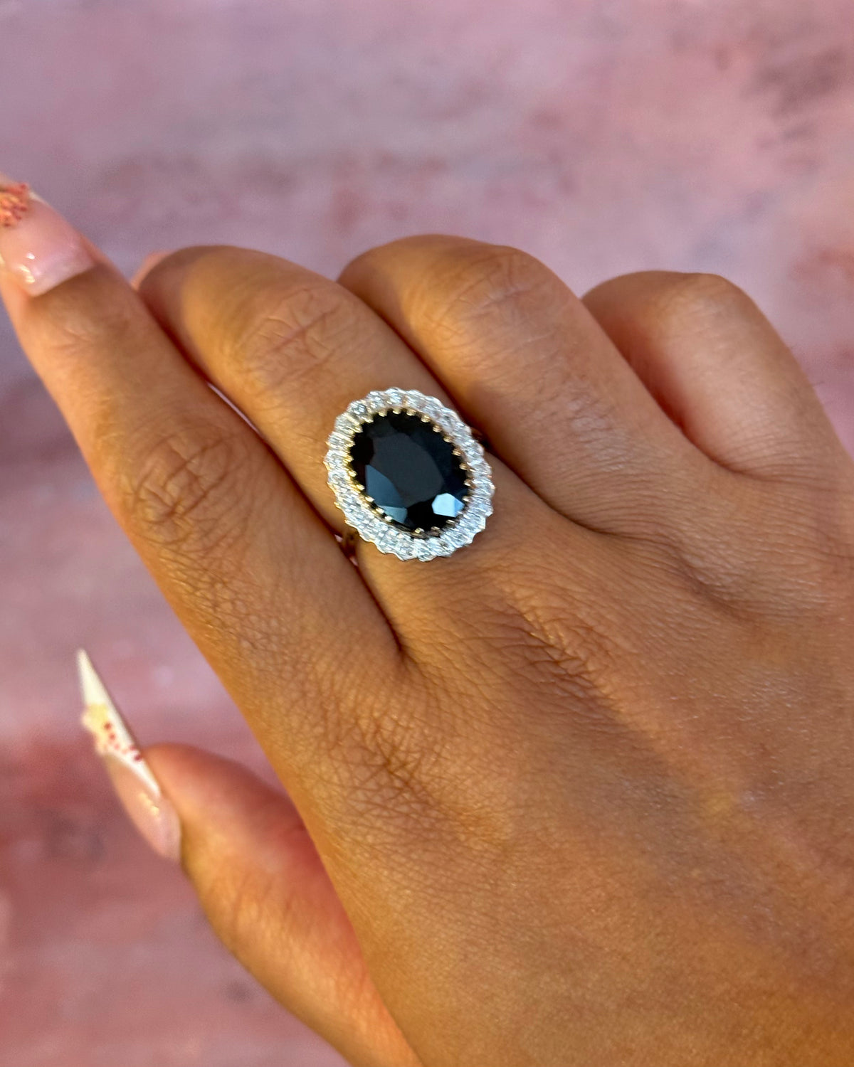 Bague Marguerite Saphir 8.30 carats &amp; Diamants "Hanéia"