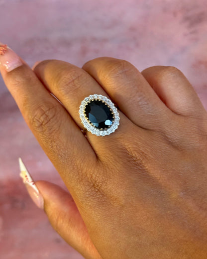 Bague Marguerite Saphir 8.30 carats &amp; Diamants "Hanéia"