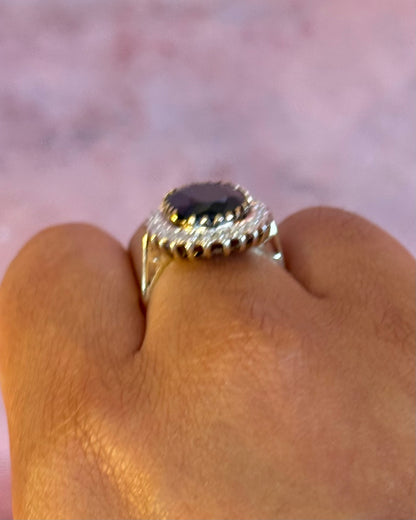 Bague Marguerite Saphir 8.30 carats &amp; Diamants "Hanéia"