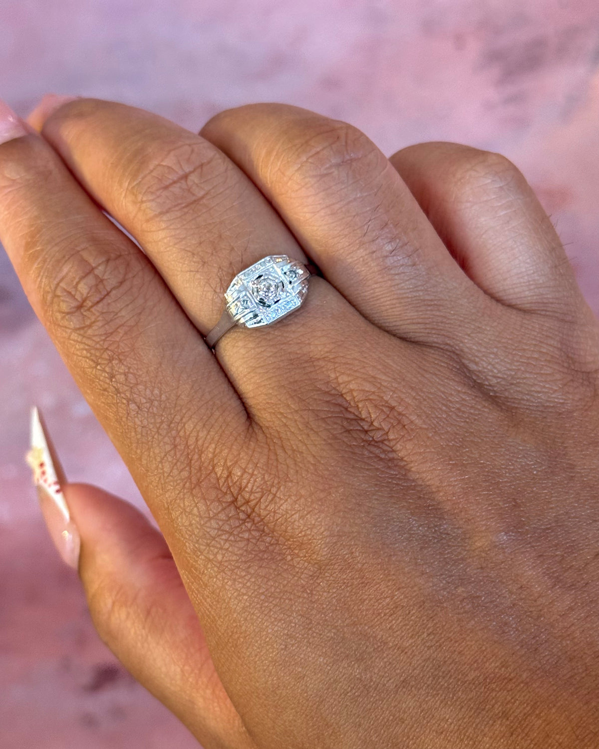 Bague Art-Déco Diamants "Victorine"