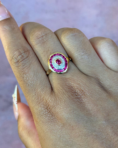 Bague Style Art-Déco Rubis 1.08 carat "Georgia"