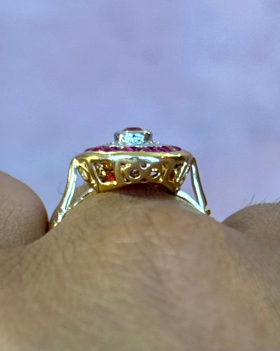 Bague Style Art-Déco Rubis 1.08 carat "Georgia"