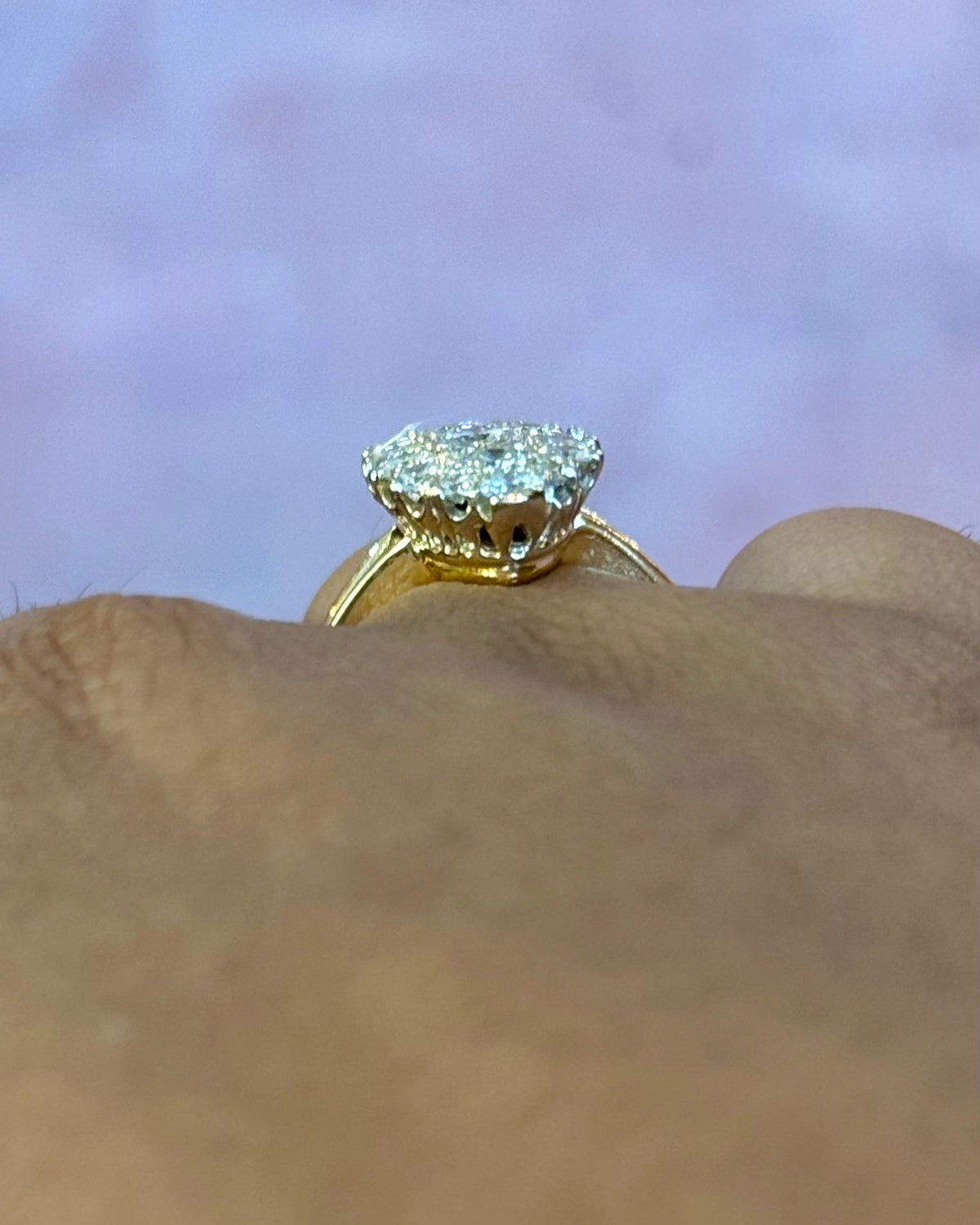 Bague Marquise Diamants 1.15 carat  &amp; Or 18 carats 5.37g "Gloire"