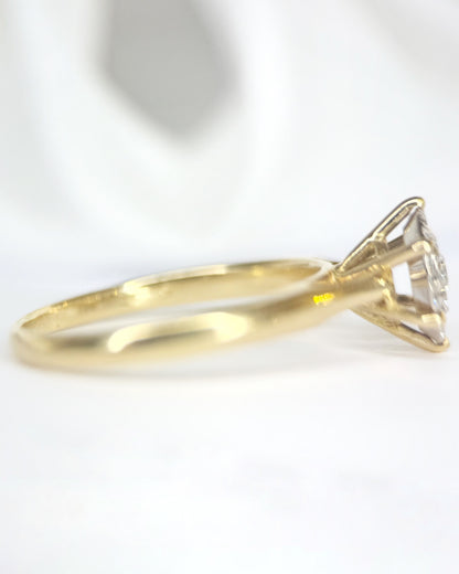 Bague Solitaire Diamants 0.40 carat &amp; Or 18 carats 4.13g "Jeanette"