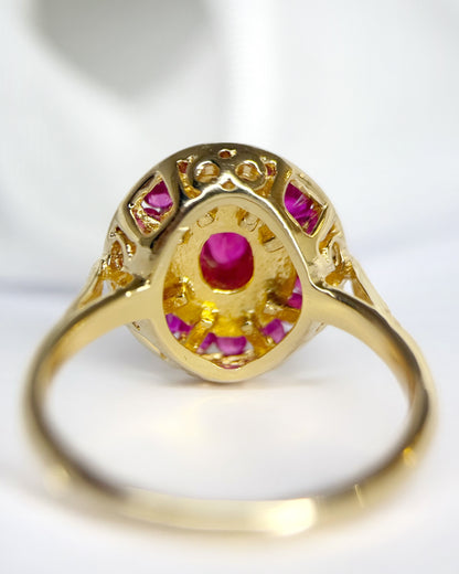 Bague Style Art-Déco Rubis 1.08 carat "Georgia"