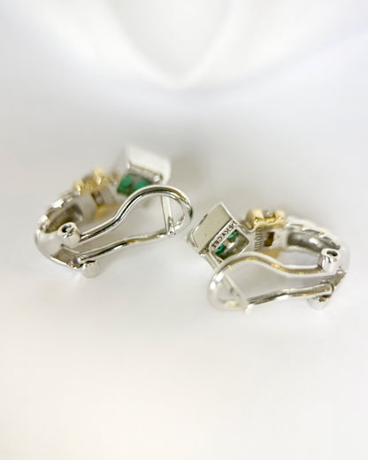 Pendientes de esmeraldas y diamantes "Erina"