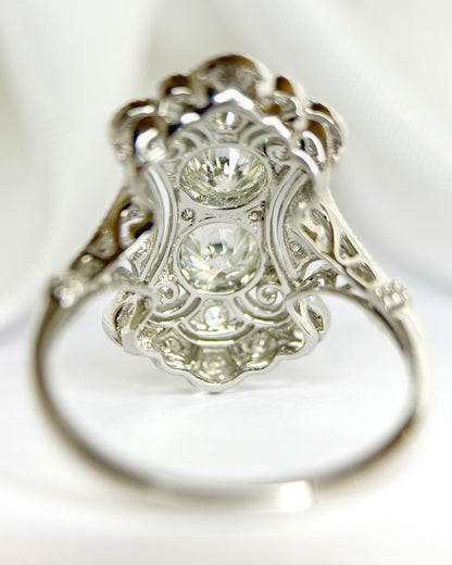Bague Style Art-Déco Diamants 0.84 carat "Paola"